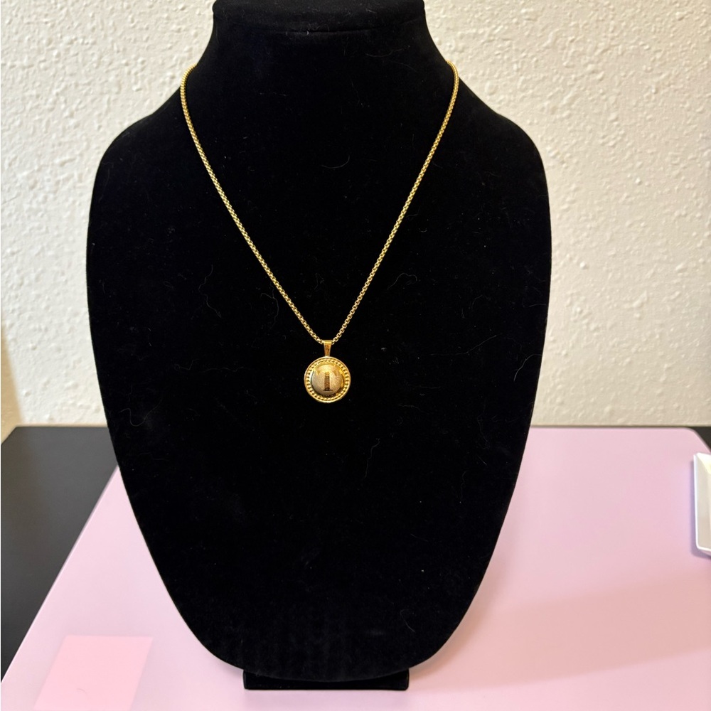Rustic Cuff “T” Initial Necklace
